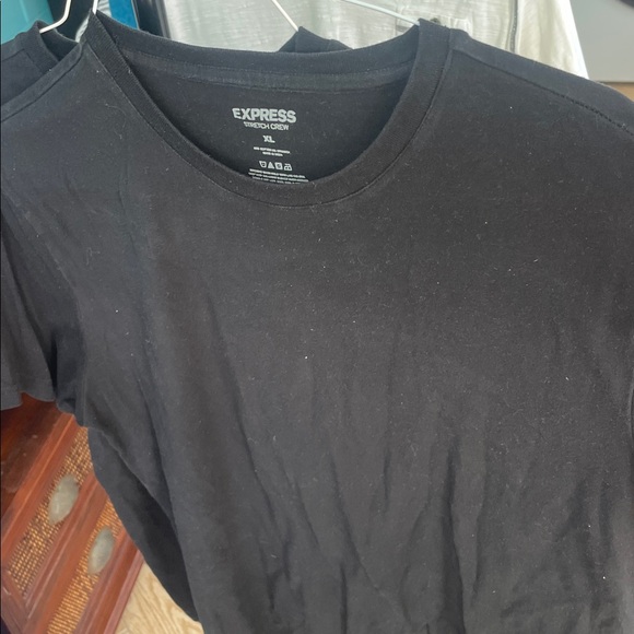 2 Express Men's Classic Black Crew Tee TWO OF THEM - Picture 2 of 4